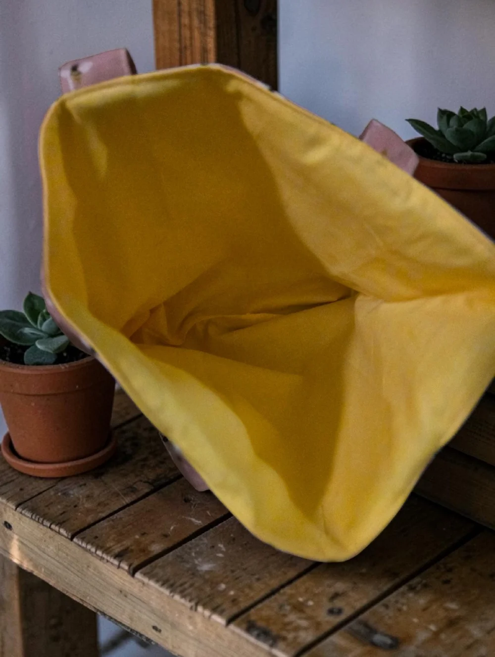 Handmade Pink Bee Print Tote Bag | Cute Everyday Carry - Picture 2 of 2